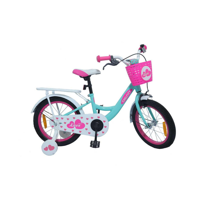 CHANTY Love 16" Mintgrønn Barnesykkel | Jenter |