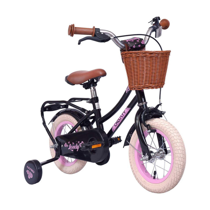 CHANTY Lovely 12" Sort Jentesykkel | 2-4 år |